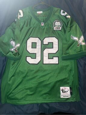 Mitchell & Ness Philadelphia Eagles #92 Green Jersey